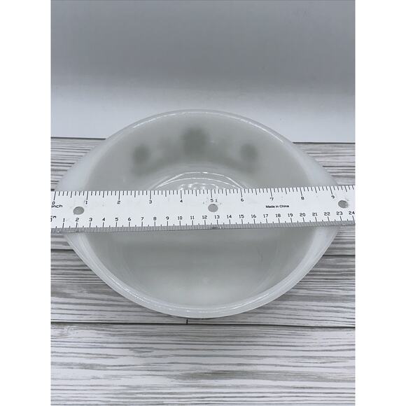 Vintage Glasbake 1.5 Qt Primrose Dream Green Floral Casserole Baking Dish USA - Picture 4 of 5